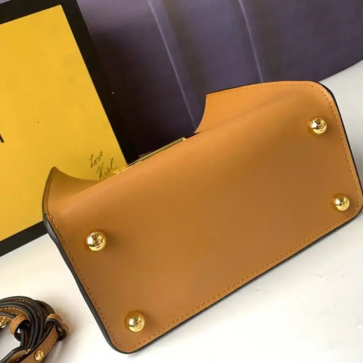 Cheap Small Way Bag Calf Leather In Fendi Brown 0509